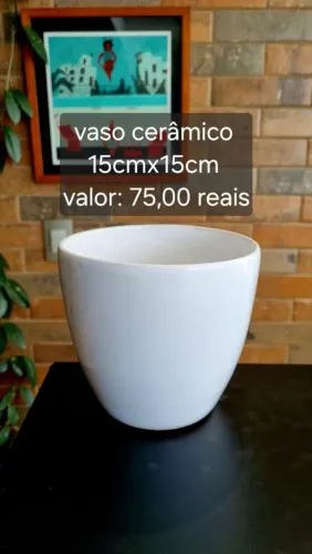 Vaso cerâmico esmaltado 