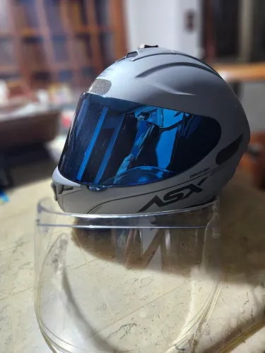 CAPACETE ASX DRAKEN CINZA FOSCO - DUAS VISEIRAS