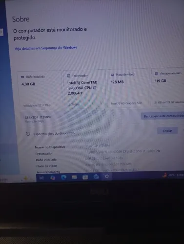 Notebook Dell p76g i3 6g,4,120ssd,tela 14, vídeo dedicado