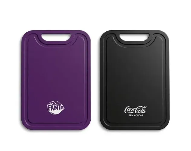 Kit 2 Tábuas de corte coca cola + fanta - colecionável 