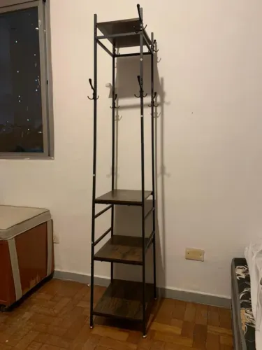 Cabideiro de Chão Organizador para Roupas Mancebo Chão de Metal