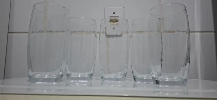 Kit 5 Copos de Vidro Grandes Nadir