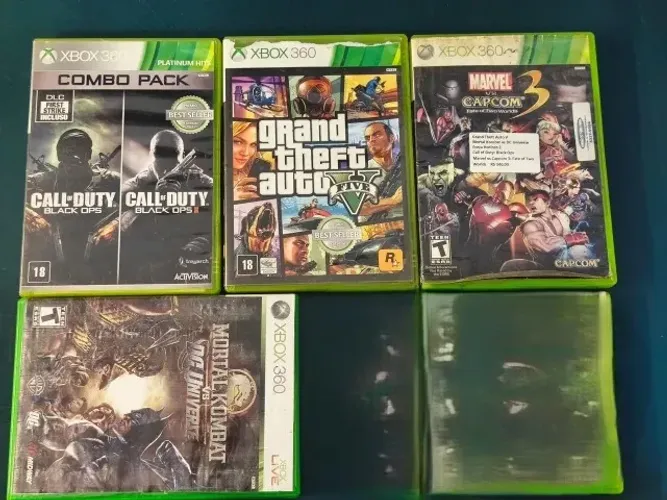 GTA V,  Mortal Kombat X DC, COD BO1 , MVC 3