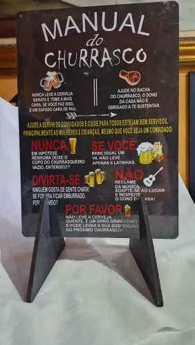 Painel churrasco com suporte