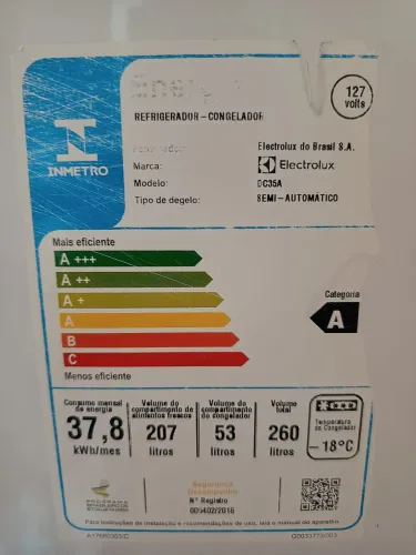 Geladeira Electrolux 260L Duplex - Impecável