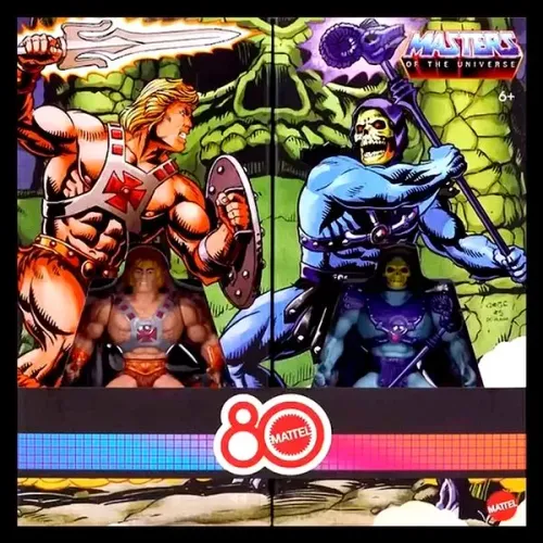 Masters of the Universe Origins Retro Punching He-Man and Skeletor 80th Anniversary Mattel