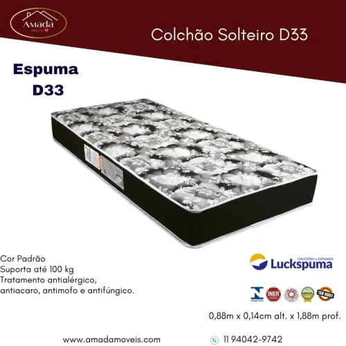 Colchão solteiro D33 , à pronta entrega