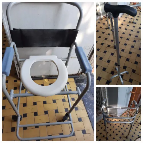 Cadeira de banho, andador e bengala. Alumínio reforçado!