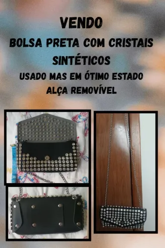 Bolsa preta de festa