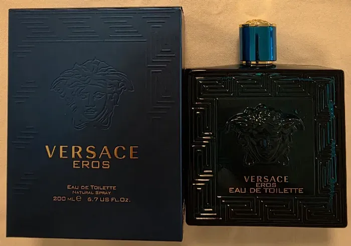Perfume Versace Eros EDT 200 ml (volume atual: aprox. 140 ml)
