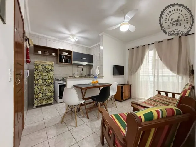Ocian 34 m² 1 dorm Semi-mobiliado Piscina e proximidade da praia