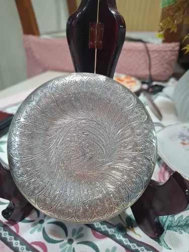 Raro Pratinho Antigo em Prata de Lei Legítima (11cm) - Estilo Otomano / Árabe Punçonado
