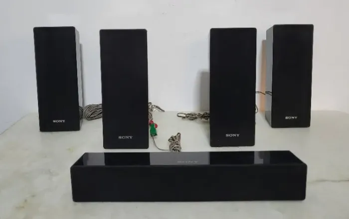Kit 5 Caixinhas Sony 150w Rms Em 3 Ohmus Mod Tsb105 /ctb102 Preto Passivas