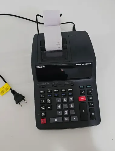 Calculadora Bobina Casio Dr-120tm Com Impressão - Usada Perfeita