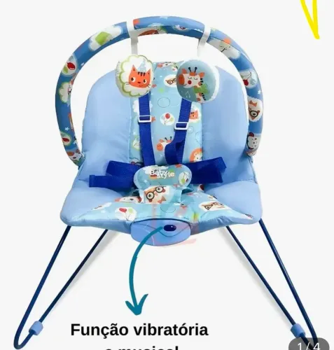 Baby Style Repouseira Lite cadeira de cadeira balanço para bebê azul azul-celeste