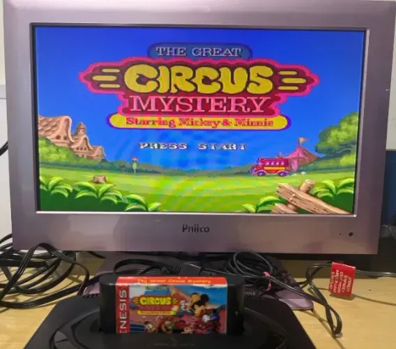 Jogo Magical Quest 2 Great Circus Mystery Mickey e Minie Mega Drive Sega Genesis Repro