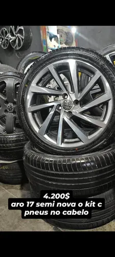 aro 17 r serven semi nova pneus no cabelo