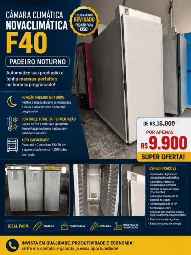 CÂMARA CLIMÁTICA NOVACLIMÁTICA F40 - PADEIRO NOTURNO*