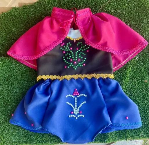Vestido princesa Ana de frozen, de 6 a 9 meses