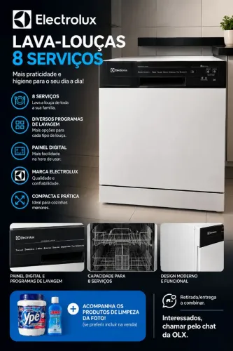 LAVA LOUÇAS ELECTROLUX 8 SERVIÇOS
