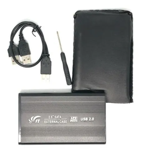 Case External 2,5 Hdd Sata Notebook Usb 2.0 Nova na Caixa