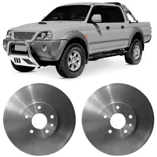 Disco Freio Mitsubishi L200 2003 a 2018 Dianteiro Ventilado