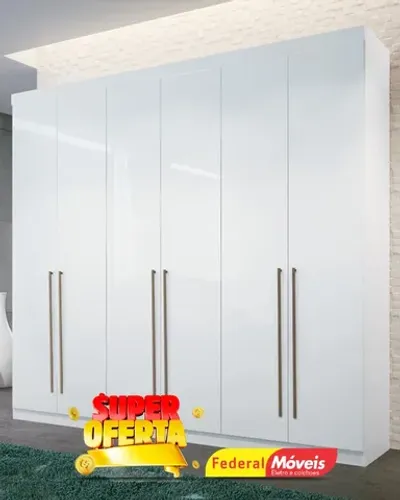 Guarda Roupa Casal 6 Portas 4 Gavetas Direto da Fabrica Fazemos Entrega