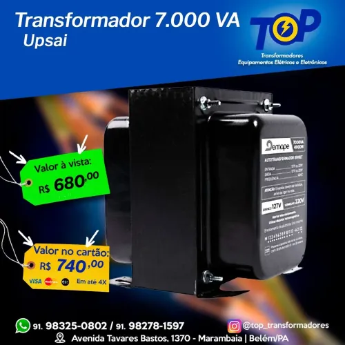 Transformador 7.000 va Upsai em cobre 