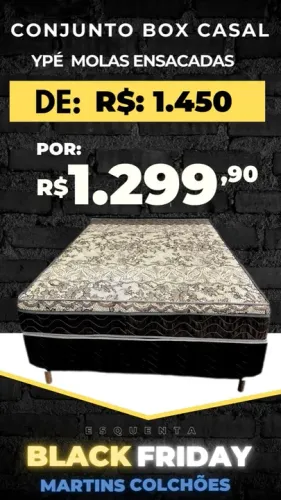 Cama box Casal Molas ensacadas 
