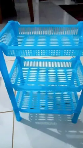 prateleira estante de plástico organizador 27cmx17cm fuy381-azul