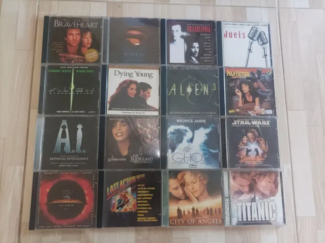 Lote de CDs de trilhas sonoras de filmes