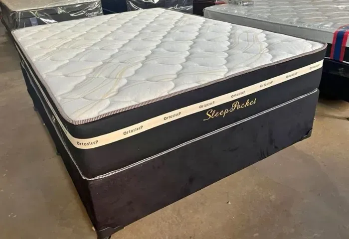Cama box colchão e suporte (novo) brinde