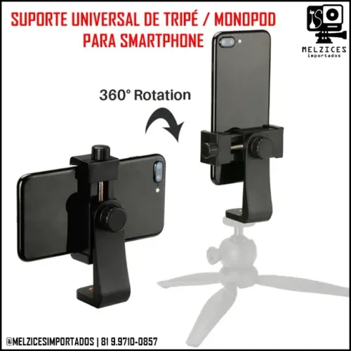 Suporte Clip Monopod para Smartphone / Celular