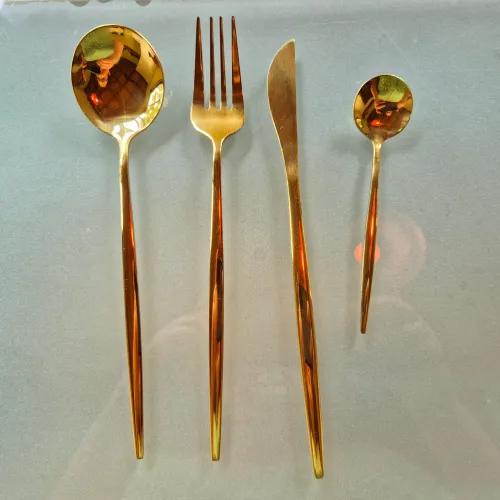Faqueiro dourado novo