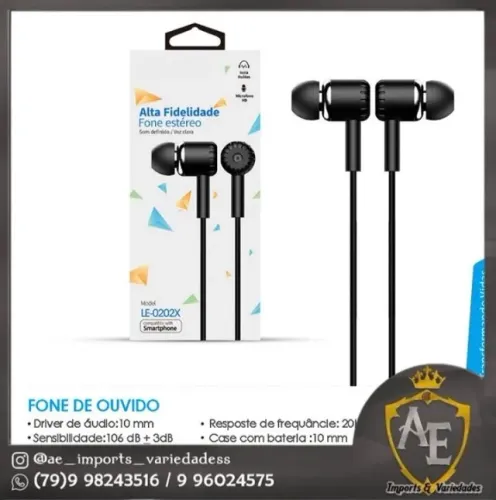 fone de ouvido com fio