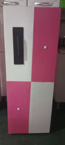 sapateira em MDF - Novo - Branco e Rosa
