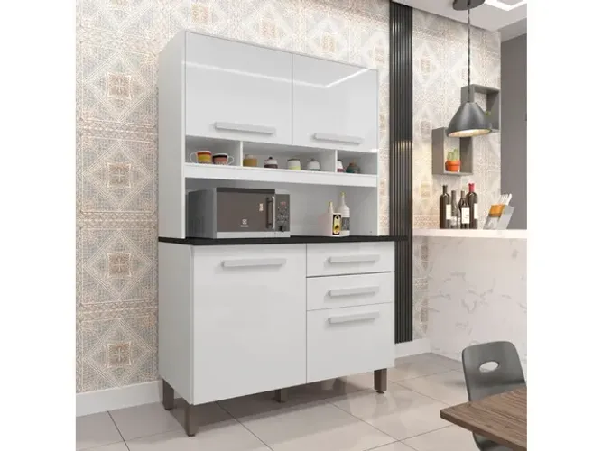 Kit de Cozinha Sofia 4 Portas 2 Gavetas l3227m
