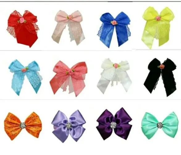 Kit 12 laços infantis + 3 tiaras