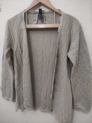 MALHAS MENDONÇA Cardigã C/ CROCHÊ TAM M (44-46) 45,00<br>ALTURA 62CM