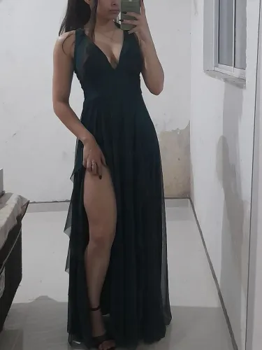 Vestido de festa verde 