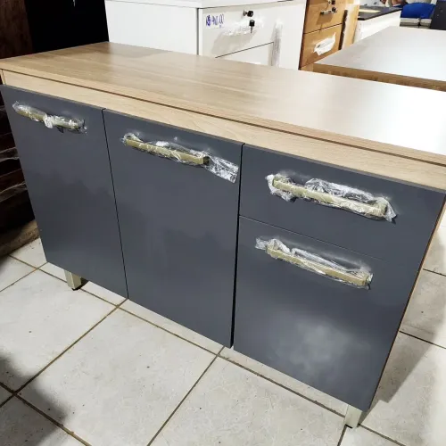 Balcão MDP Para Cozinha Dama 1,20cm Gráfite 