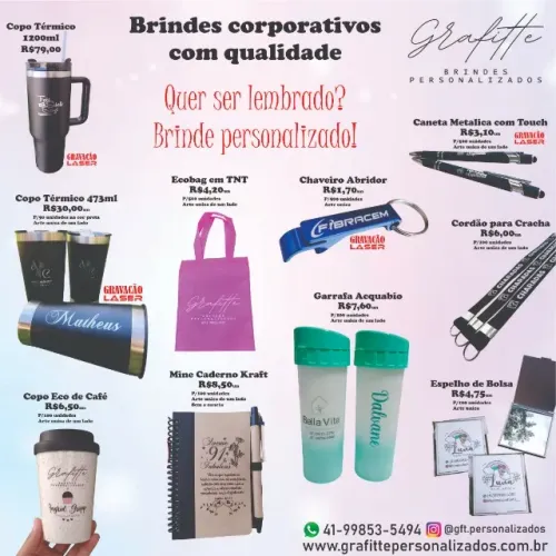 KIt brinde com sua logo gravada