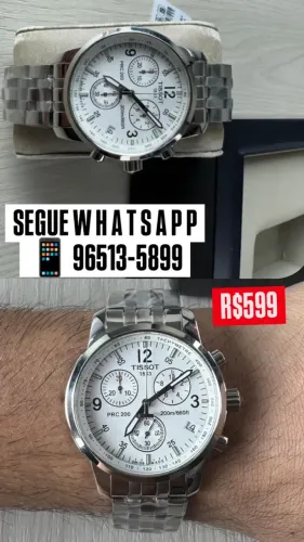 Relógio TISSOT MOSTRADOR BRANCO _ MULTIFUNCIONAL _ PRC 200