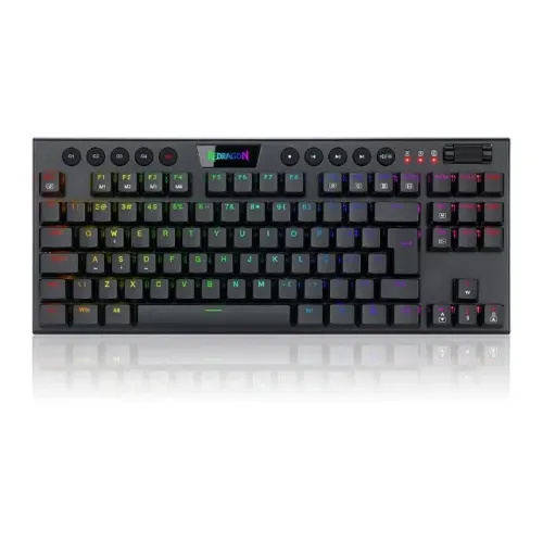 Teclado Mecânico 80% Redragon Horus TKL Black RGB Switch Blue - WZetta