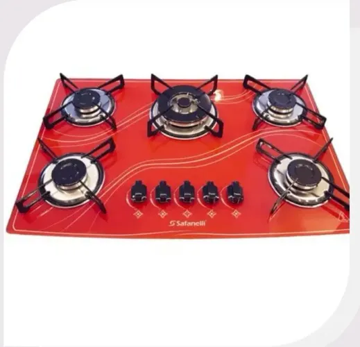 Cooktop Safanelli Vermelho 5 Bocas