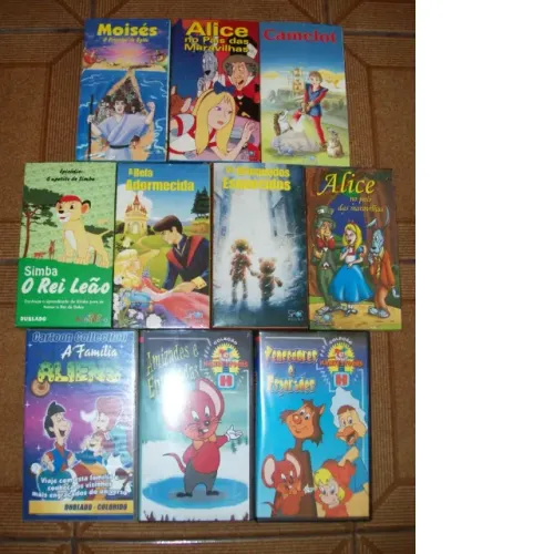Lote P Colecionador 09 Fitas Vhs Desenhos,musical E Programas