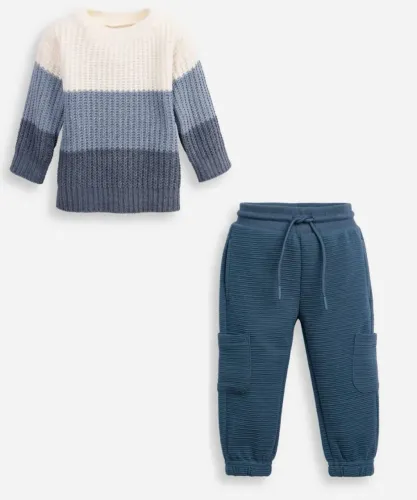 conjunto blusa de la e calça moletom azul tamanho 3