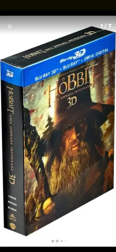 Blu- Ray 3D e 2D - O Hobbit uma Jornada Inesperada com 4 Discos e Luva Lenticular