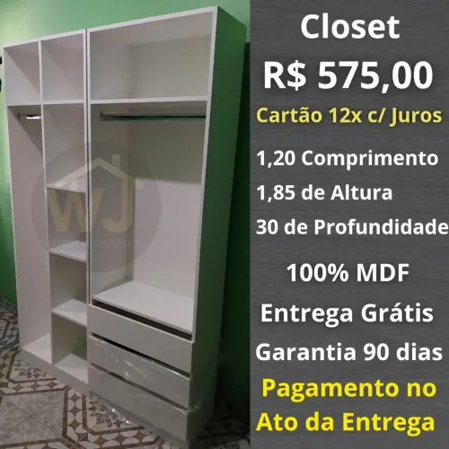 Closet Planejado - Direto da Fábrica | Sob Medida | Entrega em Domicílio