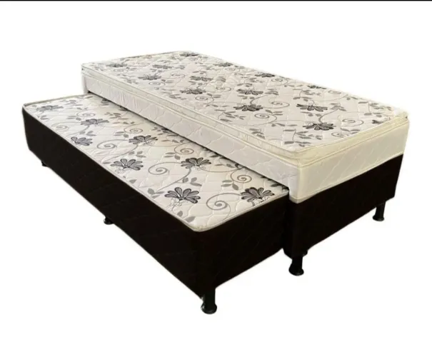 Cama Box Solteiro com Cama Auxiliar